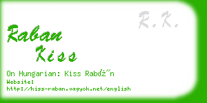 raban kiss business card